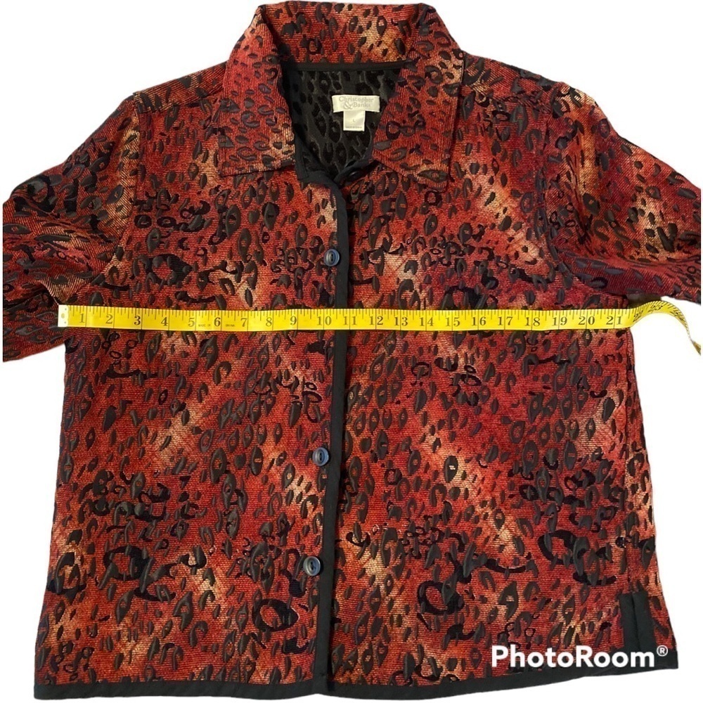 Christopher & Banks Black & Reddish / Rust Business Blazer Jacket. BEAUTIFUL! - Picture 14 of 15
